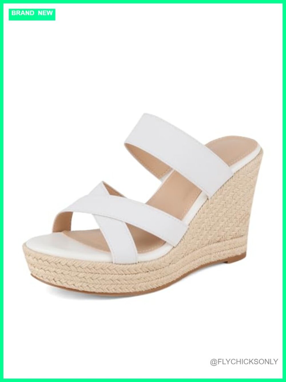 Braided Espadrille Wedge Platform Sandals Slip On Open Toe Women's